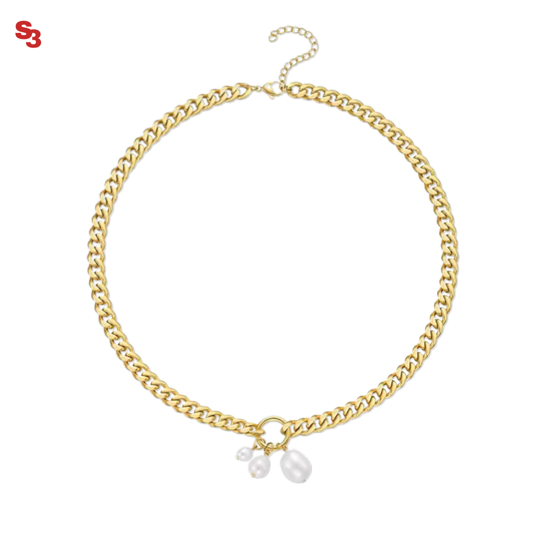 ETOILE PEARL NECKLACE (GOLD/SILVER)