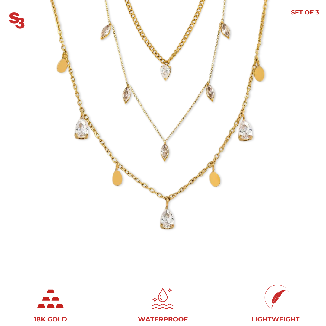 CECILIA NECKLACE STACK - 3 PIECE