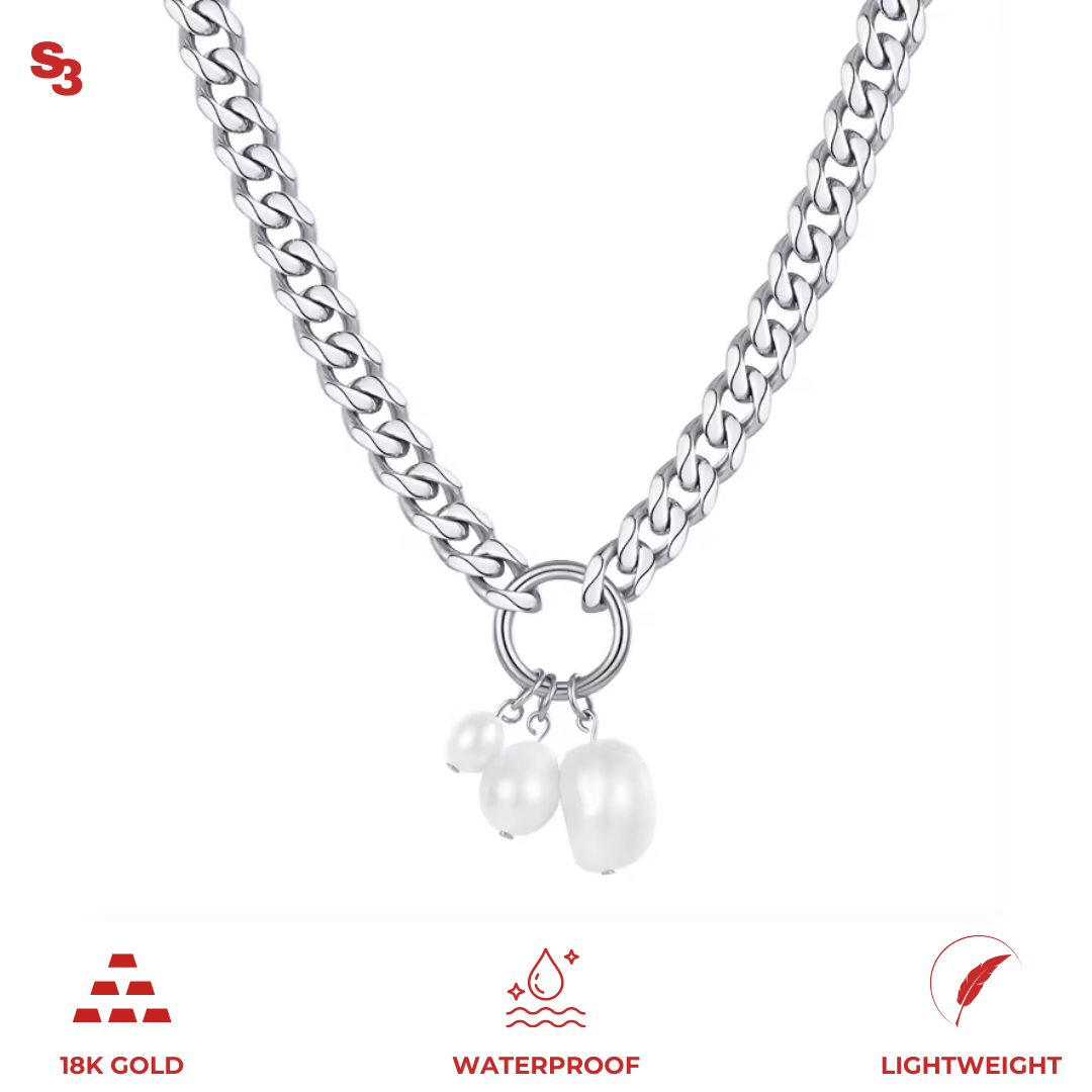 ETOILE PEARL NECKLACE (GOLD/SILVER)