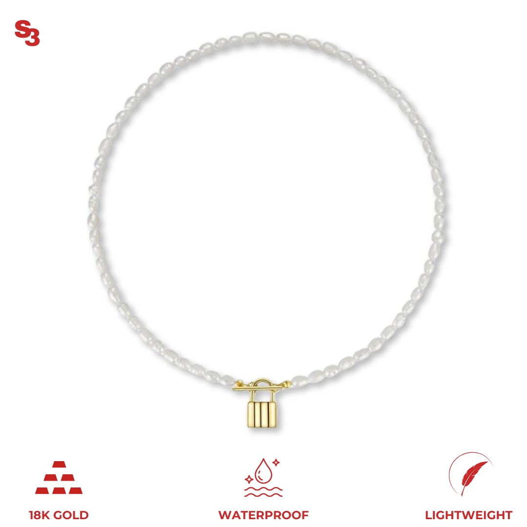 PEARL LOCK NECKLACE