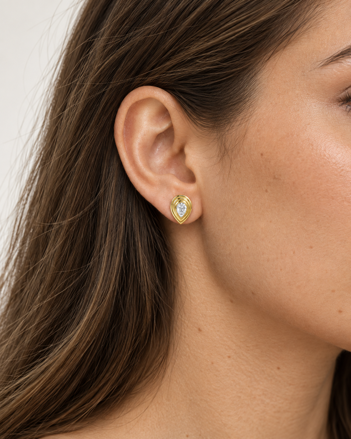Pear Ripple Studs