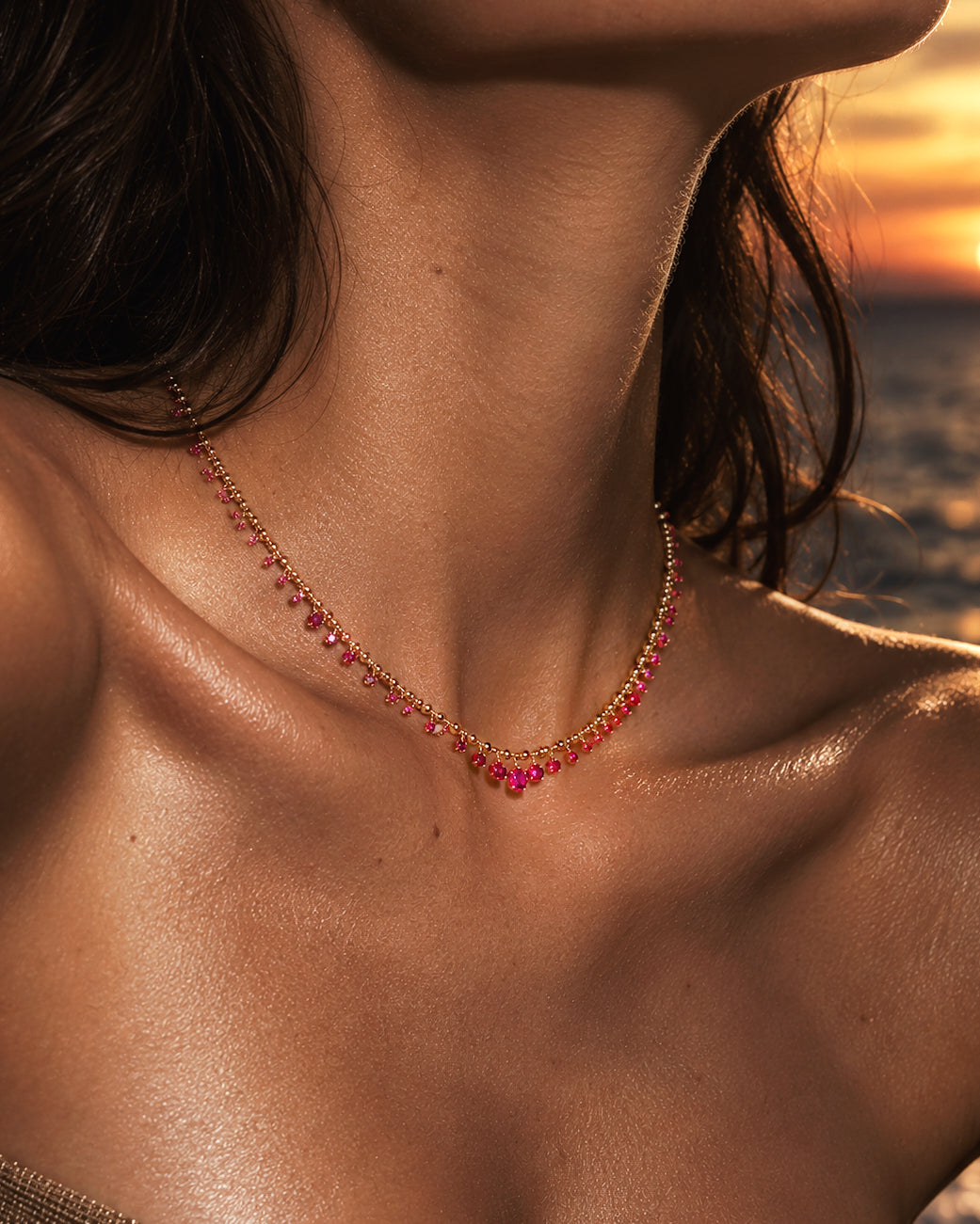 Sapphire Drop Necklace